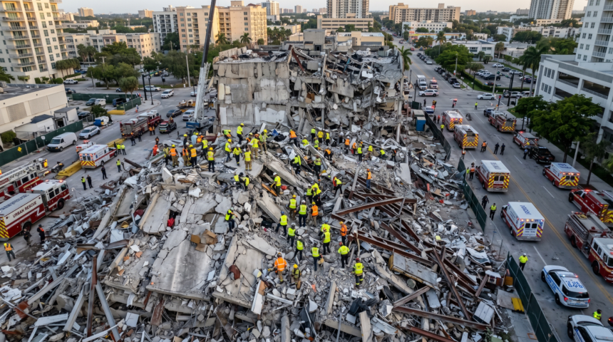 Nine-Story Building Collapses in Philippines, Killing One and Trapping 21 Workers